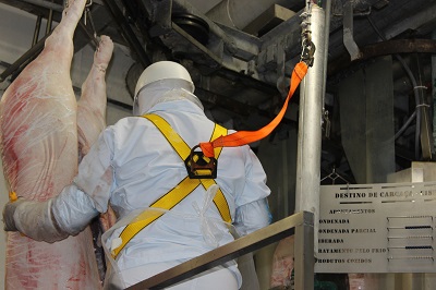 Visita nas dependências do frigorífico