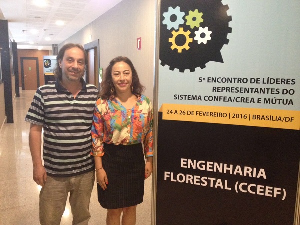 Eng. Ftal. Ivone e o Eng. Ftal. Glauber Pinheiro (Crea-RJ)