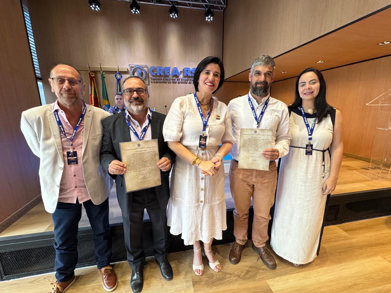 Eng. Agr. Murilo C&eacute;sar dos Santos e Eng. Civ. Bruno Susin